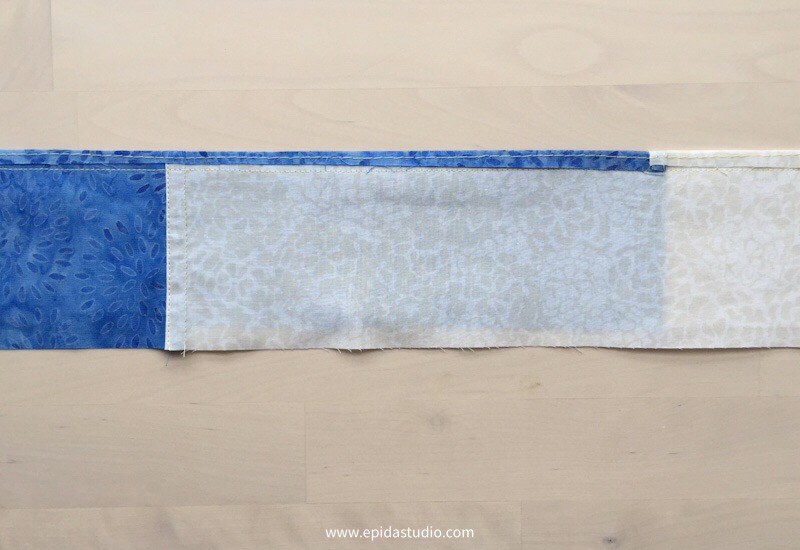 strips of fabric stitched together