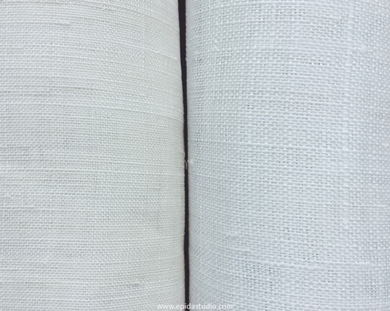coarse and fine ramie fabric comparison.