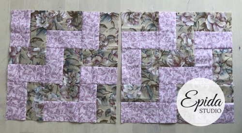 Simple Rail Fence quilt block tutorial | Epida Studio
