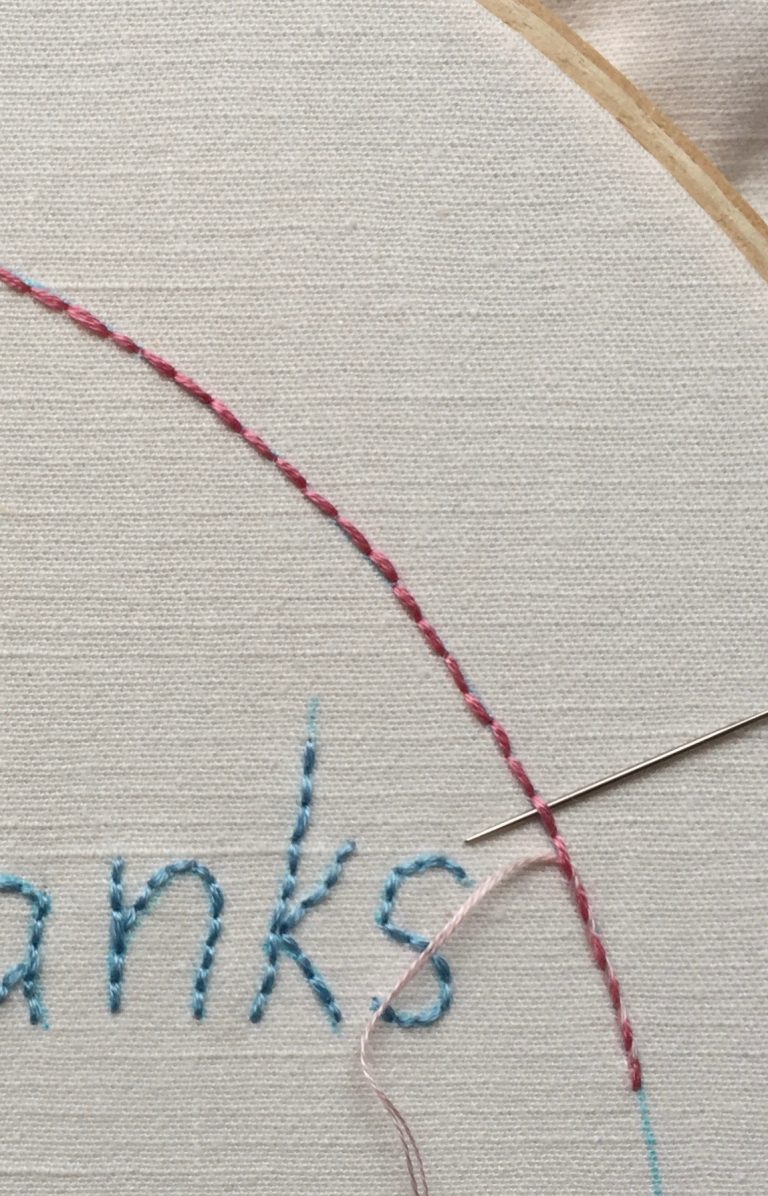 wrapped running stitch tutorial freestyle embroidery