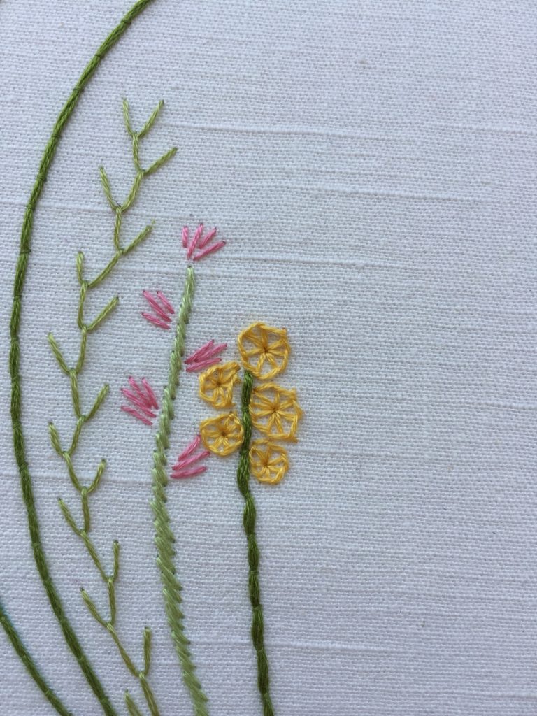 Feather stitch embroidery deals