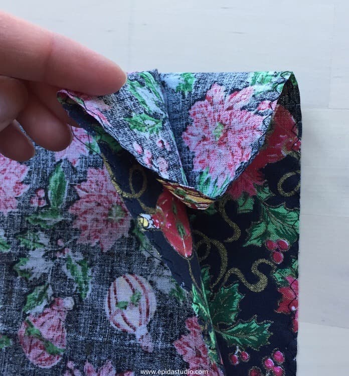"M" fold for the magic gift bag.