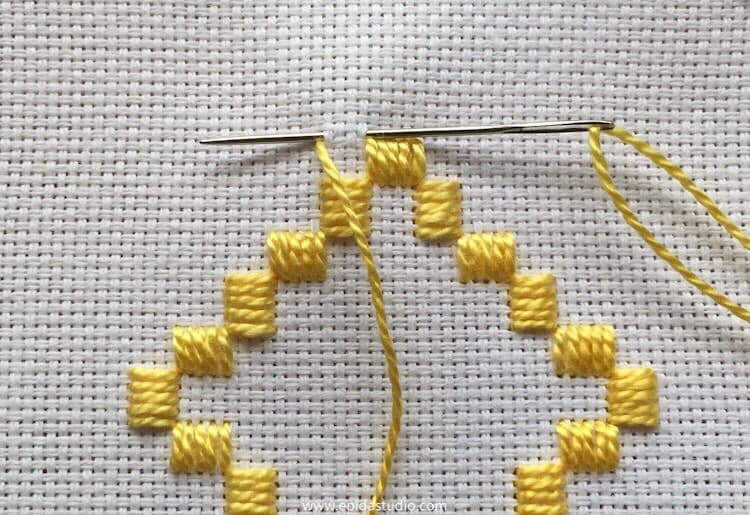 first blanket stitch.