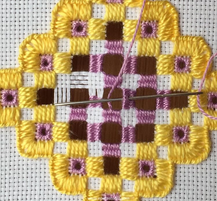 second corner of dove's eye.