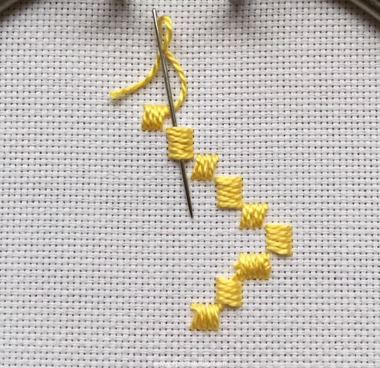 weaving in thread ends.