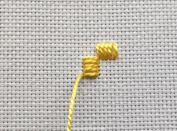 stitching kloster blocks in hardanger embroidery.