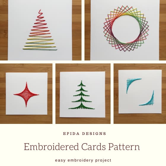 Embroidered Cards for Christmas and more