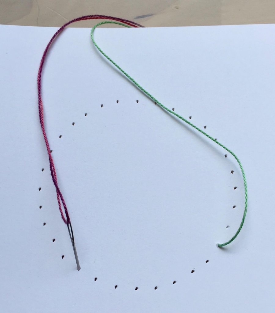 embroidered Christmas card tutorial