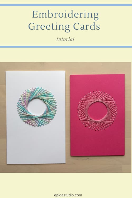 Embroidered Greeting Card Tutorial Epida Studio