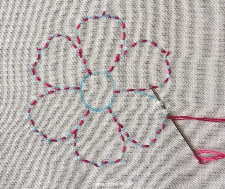 Stitching a motif with running stitch  epida studio Stitching a motif with running stitch  epida studio