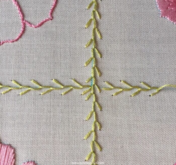 tutorial for feather stitch in freestyle embroidery