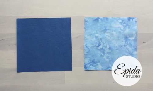 making four half square triangle units at a time quilt tutorial