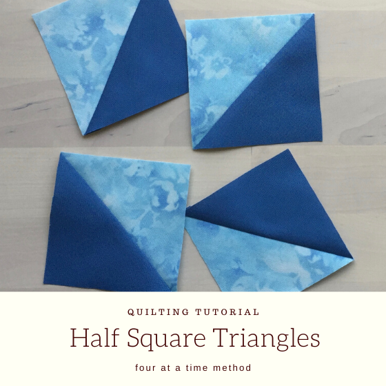 paper pieced half square triangles