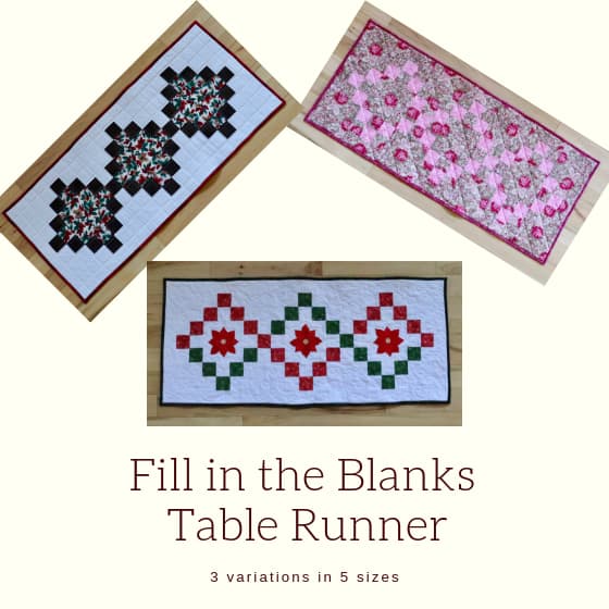 Fill in the Blanks Table Runner Pattern Epida Studio