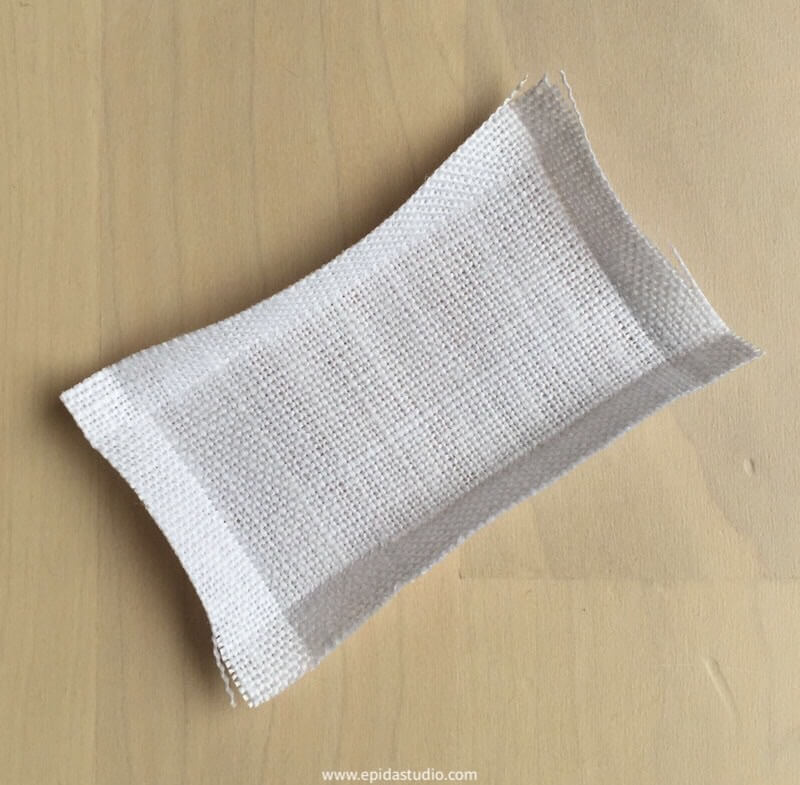patchwork piece of white linen