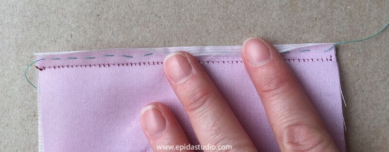 folidng down seam allowance
