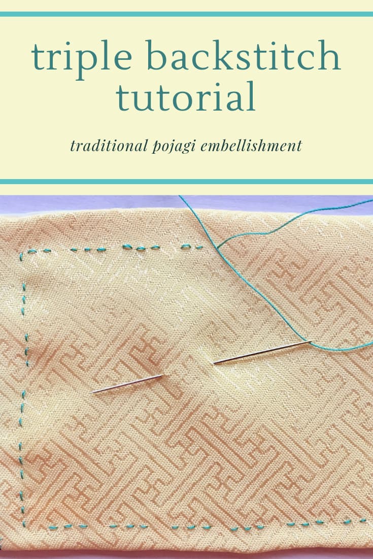 Triple Backstitch Tutorial for Traditional Pojagi | Epida Studio