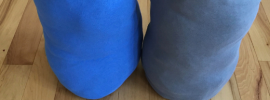 two large bags with title "flat sitting drawstring bag".