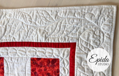 Red and White Nine Patch Sampler Quilt | Epida Studio