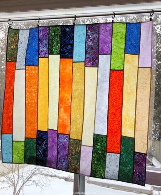 colourful window hanging.