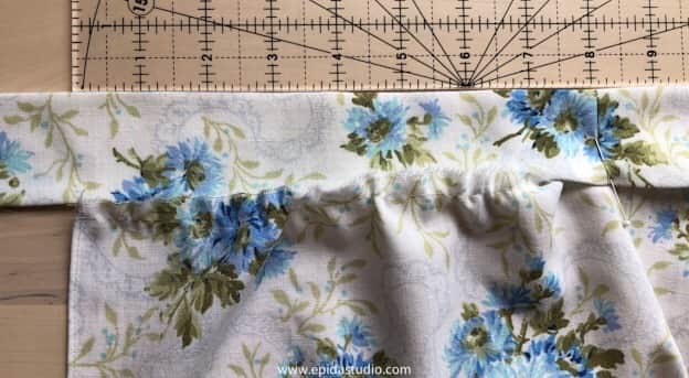 gathering apron to add to tie band.