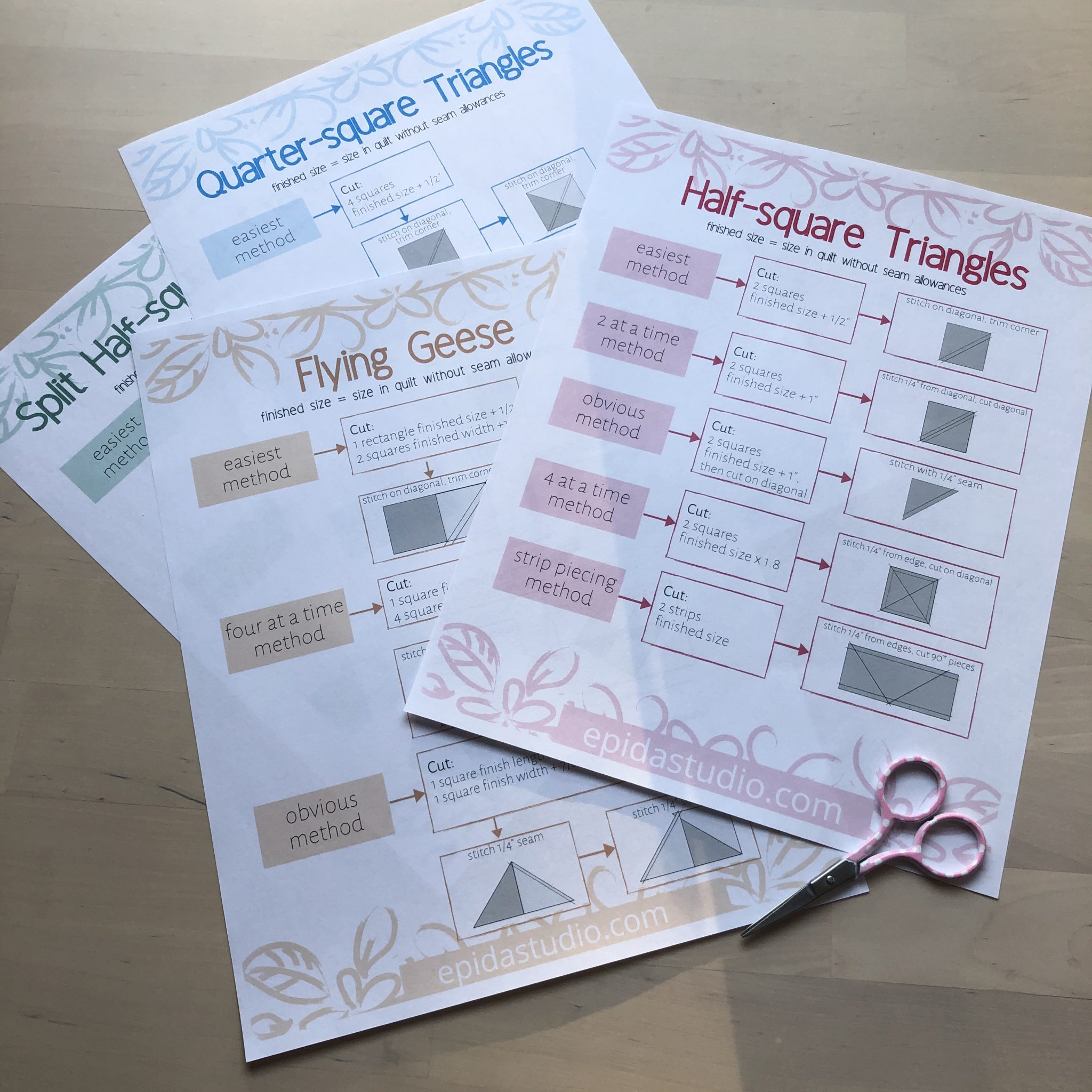 Triangle Reference Sheets Epida Studio