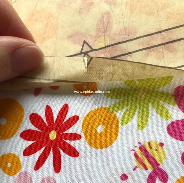 sewing notch marked by hera marker.