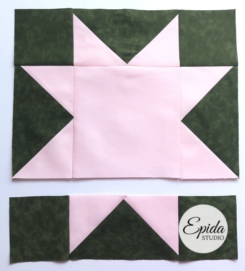 Old Quilt ClownとLIttle Patch ベア2体セット Sawtooth Star quilt