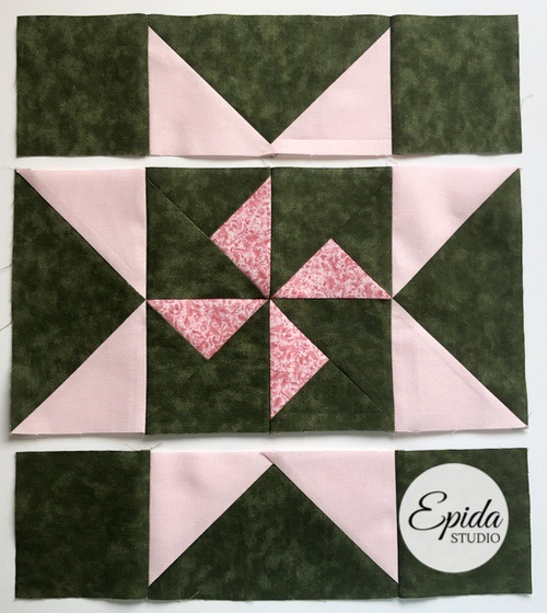 Martha Washington Star quilt block tutorial | Epida Studio