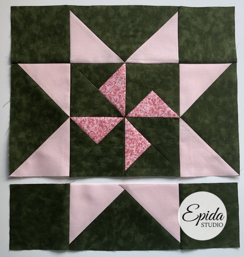 Martha Washington Star quilt block tutorial | Epida Studio