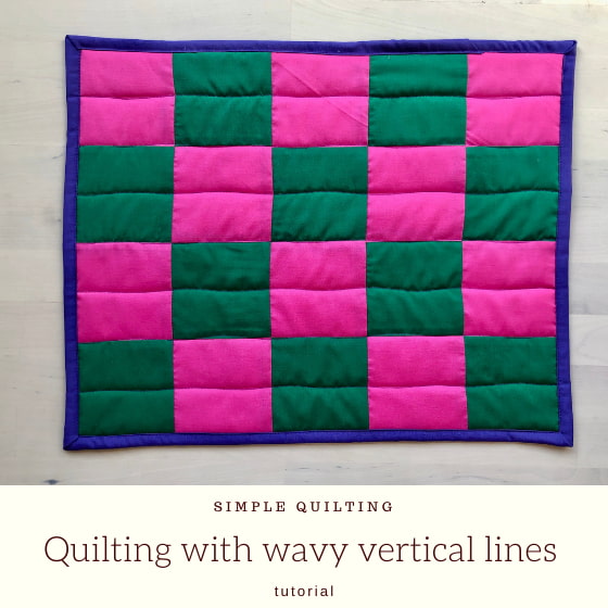 Simple Quilting with Wavy Vertical Lines Epida Studio