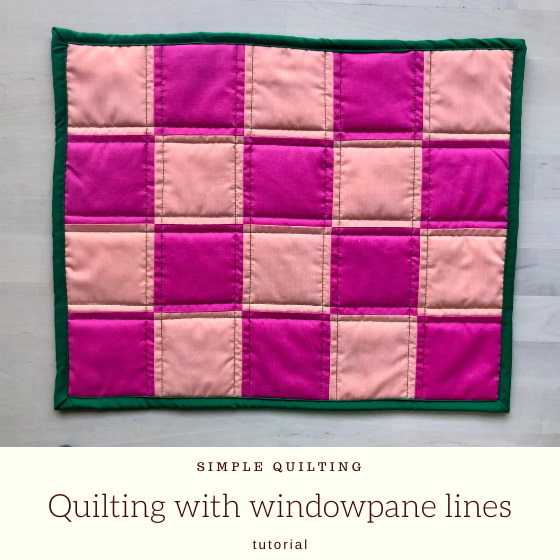 Simple Quilting with windowpane lines Epida Studio