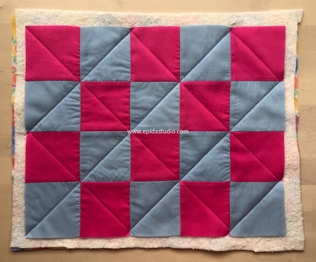 Simple Quilting with Straight Diagonal Lines Epida Studio
