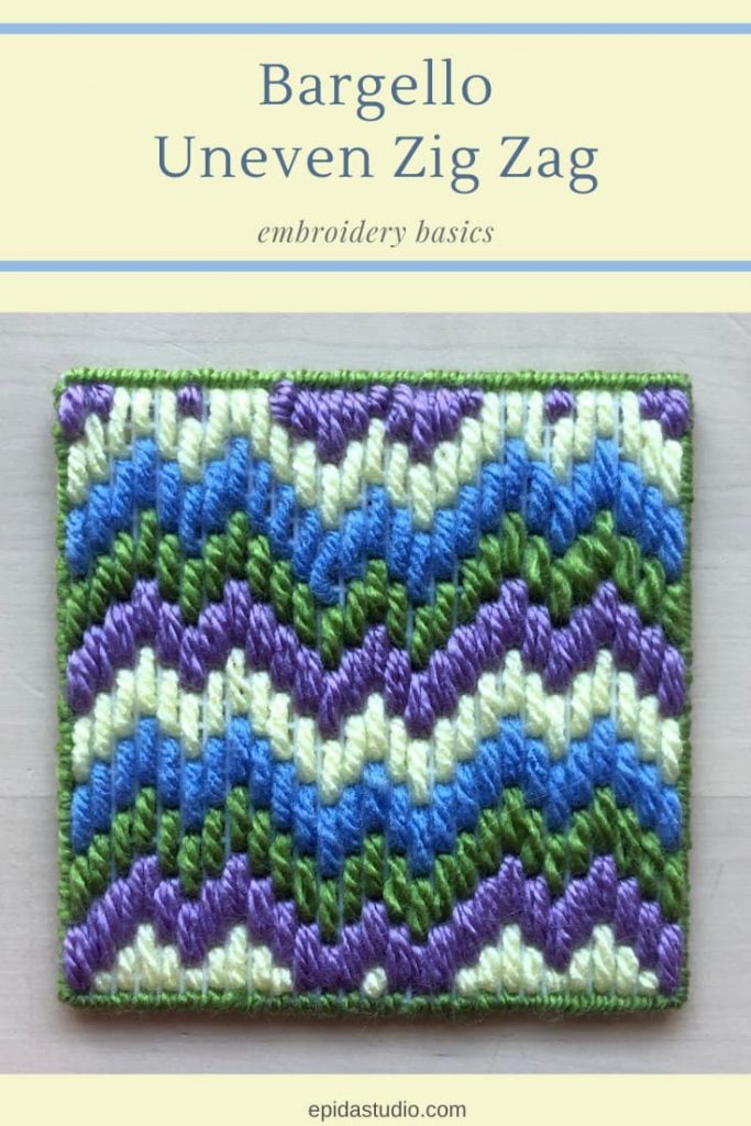 Uneven Zig Zag Bargello Stitching Epida Studio