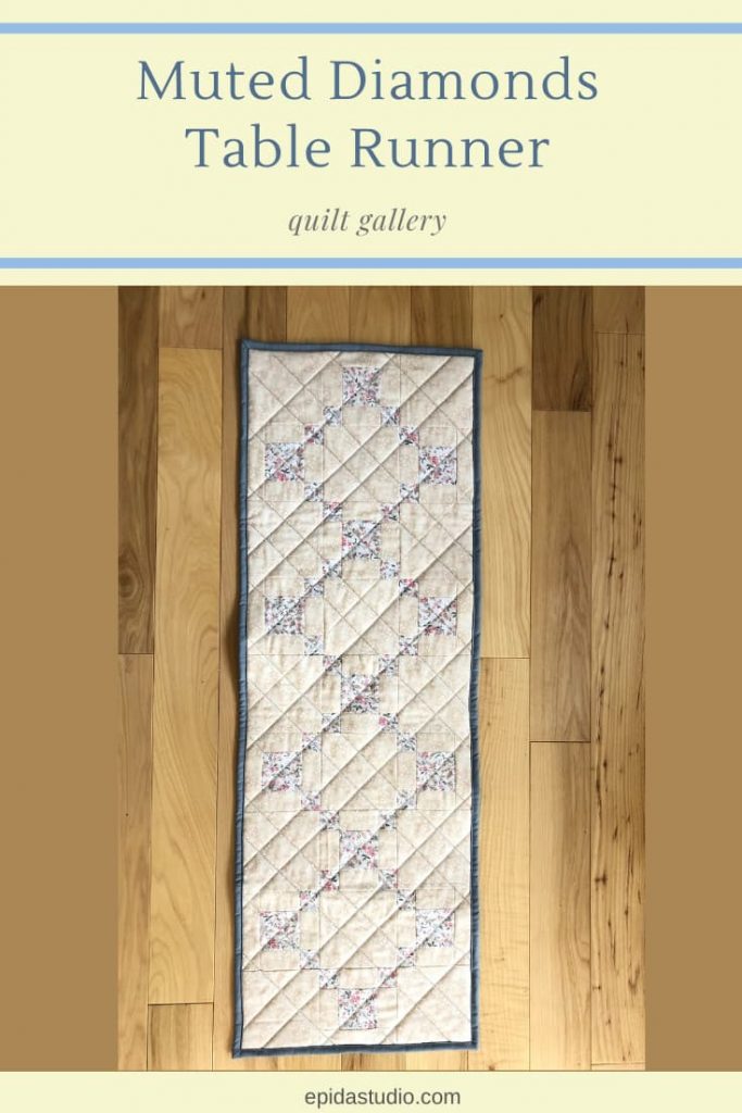 Muted Diamonds Table Runner | Epida Studio