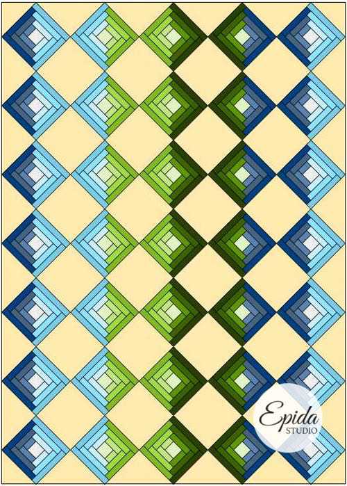 Log Cabin Quilt Layout Variations | Epida Studio
