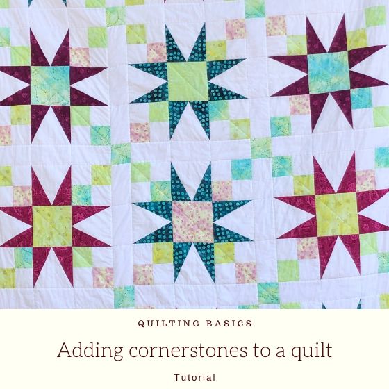 Two ways to add cornerstones to a quilt top Epida Studio