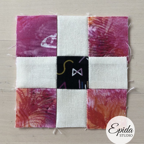 Cross Patch quilt block tutorial | Epida Studio