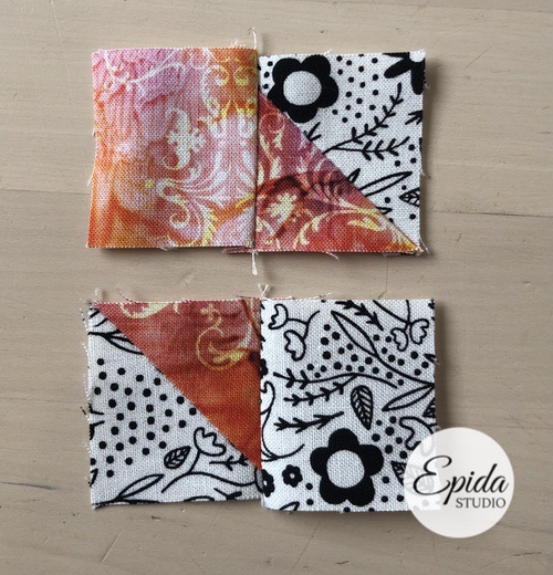 Nine Patch Star quilt block tutorial | Epida Studio
