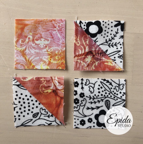 Nine Patch Star quilt block tutorial | Epida Studio