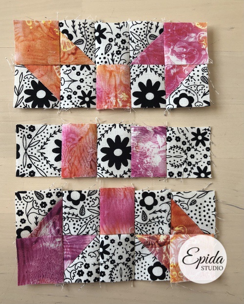 Nine Patch Star quilt block tutorial | Epida Studio