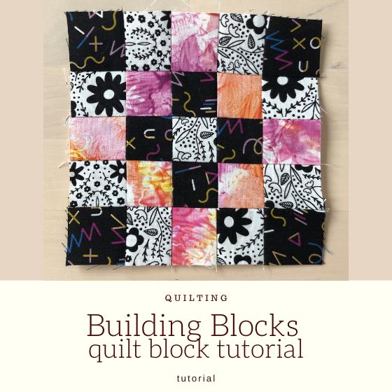 Building Blocks quilt block tutorial | Epida Studio