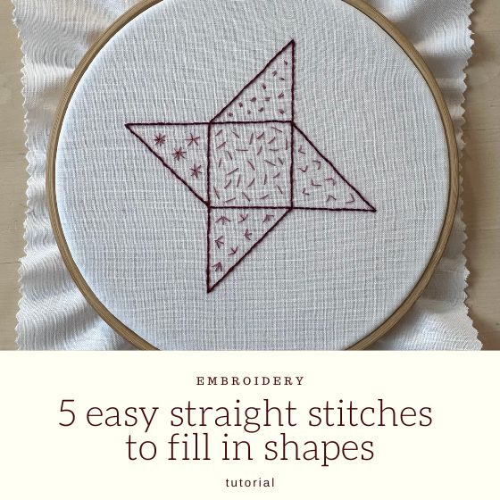 Easy Staching 5 Easy straight stitches for filling shapes | Epida Studio